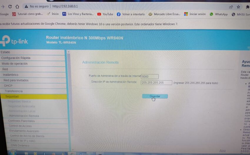 acceso remoto router tplink