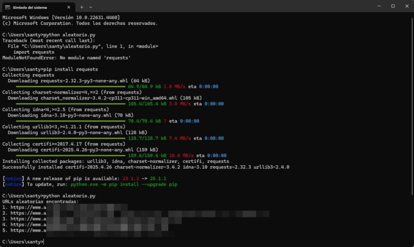 python script sitemap extraer urls